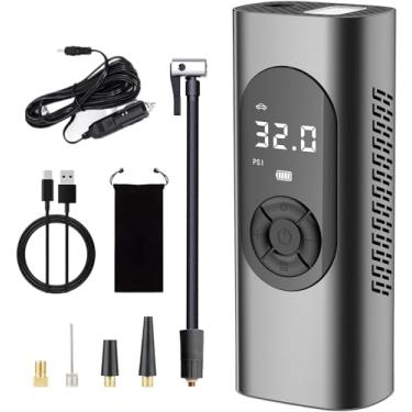 Imagem de Generic Inflador De Pneus Genérico, Compressor Ar Portátil, Bomba Sem Fio 150 Psi Para Carro, Pneu Com Bateria 6000 Mah E Luz Led, Adequado Carros, Bicicletas, Bolas Motocicletas, Yy-Ac1004-B-2