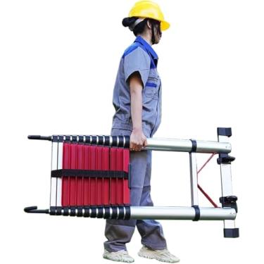 Imagem de Escada Telescópica De 8m 7m 6m 5m 4m 3m 2m, Escada Dobrável Multiuso Com Gancho, Escadas De Extensão Telescópica De Alumínio Para Sótão Rv Ao Ar Livre, Carga 150kg