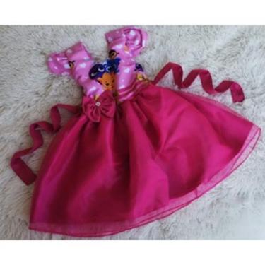 Imagem de Vestido Infantil Menina Temático Bolofofo Rosa (Tule) - EDYNHOKIDS, 01