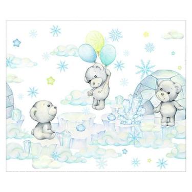 Imagem de Papel de Parede Adesivo Infantil Ursinho Balão Bebe Quarto - 491pcm - 