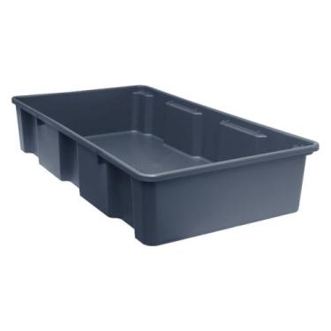 Imagem de Caixa Organizadora Plástico 32 Litros Cinza Presto Multiuso Reforçada 