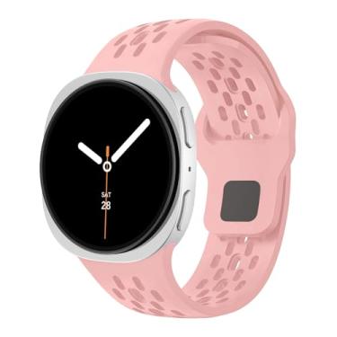 Imagem de Pulseira esportiva de silicone para Samsung Galaxy Watch 8 de 40 mm e 44 mm/Watch 8 Classic de 46 mm, pulseira de silicone respirável sem lacunas para Samsung Watch 8 40 44 e 46 mm