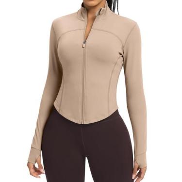 Imagem de Jaqueta, cor de pele, feminina, leve, zíper, ioga, corrida - Colorskin