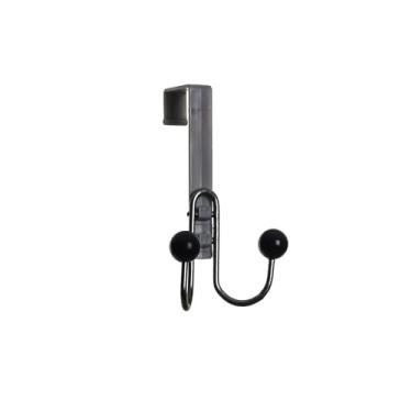 Imagem de Cabide de Porta 2 Ganchos Plus, Cor Preto, Metaltru