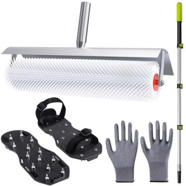 Imagem de BERXOL Kit de ferramentas de cimento autonivelante, kit de piso epóxi, rolo de ponta para autonivelamento, rolo de tinta, pontas de sapatos epóxi, ferramentas de concreto, rolo epóxi, ferramentas de