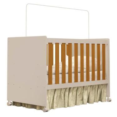 Imagem de Berço Mini Cama Katatau Flex - Reller Móveis, Areia Fosco/Savana Fosco