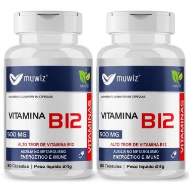 Imagem de KIT 2 VITAMINA B12 60 Cápsulas de 500mg MUWIZ
