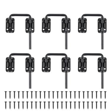 Imagem de SUMBIN Trava para porta deslizante de pátio 5 cm Trava de parafuso em U segura para porta de vidro deslizante Segurança doméstica (6 pacotes)