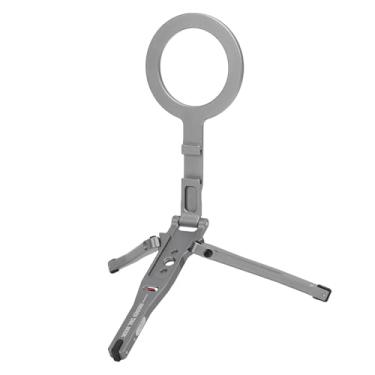 Imagem de ASHATA Tripé de Telefone Magnético Stand para Telefone, Smartphone de Alumínio Tripod Stand Dobrável Selfie Stick, Anti Slip Multifuncional, para Transmissão Ao Vivo, Reuniões on -line