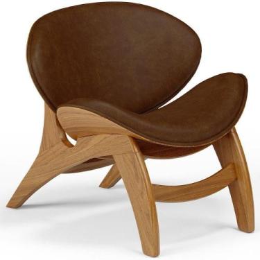 Imagem de Poltrona Decorativa Orgânica Sala Living Kadosh L02 material sintético
