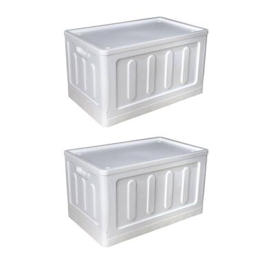 Imagem de Caixa Organizadora Dobrável Multiuso Grande Branco 75L