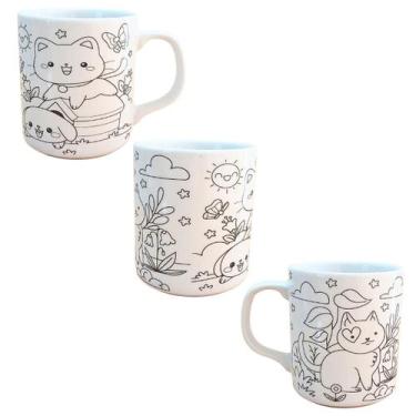 Imagem de Caneca Colorir Pinta Repinta Porcelana estilo Bobbie Goods - Antilope 