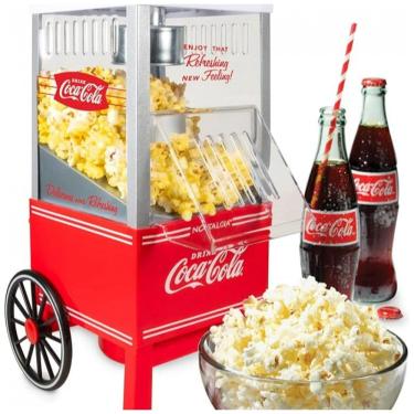 Imagem de Pipoqueira Elétrica Coca Cola até 12 Xícaras de Pipoca com Medidor, 110v, NOSTALGIA Vintage, Vermelho