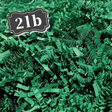 Imagem de Enchimento de trituração de papel verde enrugado ZEBMOON de 2 libras