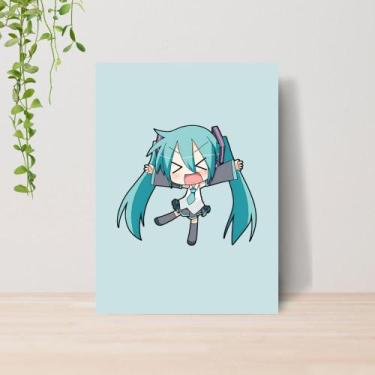 Imagem de Quadro Hatsune Miku Vocaloid A4  Placa MDF 015 - Lomi Art