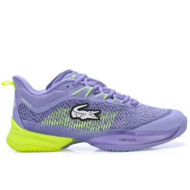 Imagem de Tênis Lacoste Ag-Lt23 Ultra X Daniil Medvedev - All Court - Lilás e Amarelo Neon-43