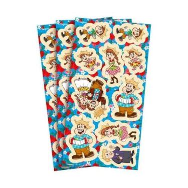 Imagem de Adesivo Decorativo Família Caipira  Kit com 3 Cartelas de Adesivos par