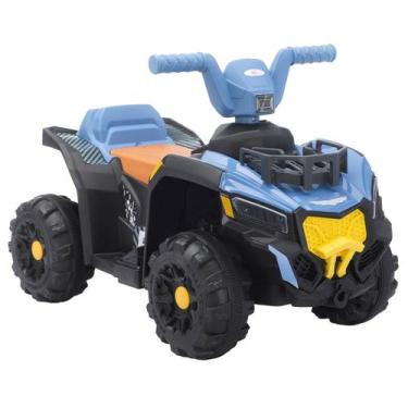 Imagem de Mini Quadriciclo Elétrico Azul Menino 6v Infantil Bateria Com Luzes E 