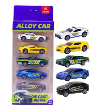 Imagem de Pack 5 Mini Carrinhos Esportivos Die-Cast Metal 1:64 Castela - Castela