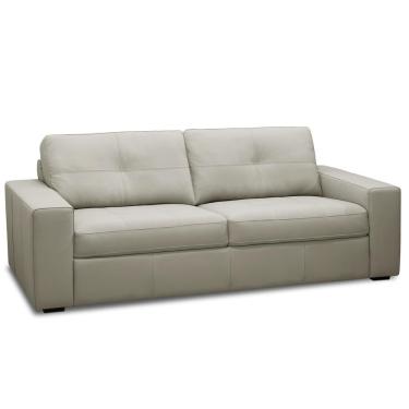 Imagem de Sofá 2 Lugares Para Sala de Estar Living 150cm Vienne L06 Couro Cinza Claro - Lyam Decor