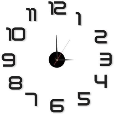 Imagem de Relógio Parede 3D Moderno Decoração Números Adesivos 40Cm