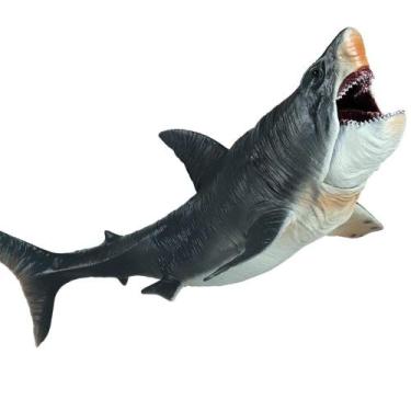 Imagem de Boneco de brinquedo SIENON Megalodon Shark 27 cm pintado à mão