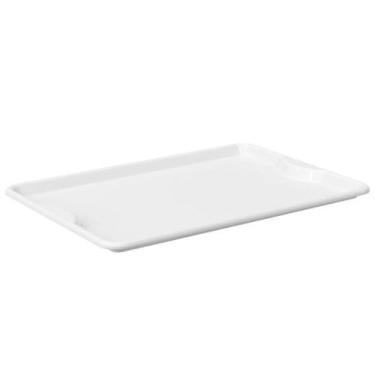 Imagem de Bandeja Plástica 48x33cm Branca Alças Servir Coza Uno Horeca Restauran