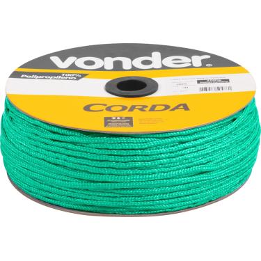 Imagem de Corda Multifilamento Trançada 5mm 250m Verde Carretel Vonder