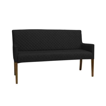 Imagem de Poltrona 2 Lugares Liverpool Tressê PU Sintético Preto - Gran Belo