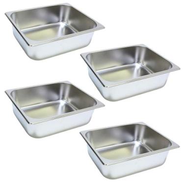 Imagem de 4 Cuba Gastronomica Inox 1/2x150 Gn Buffet Cozinha Restaura. - JMA Ino