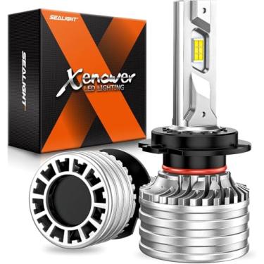 Imagem de SEALIGHT Lâmpadas X4I H7, 55000LM Super Brilhantes H 7 Lâmpadas de Neblina com Anel de Bloqueio Ajustável, Ventilador de Refrigeração, Plug and Play, Pacote com 2