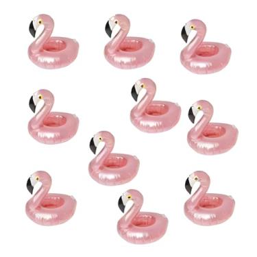 Imagem de Kit 10 Boias Porta Copo Flamingo Flutuador P/Piscina Festa