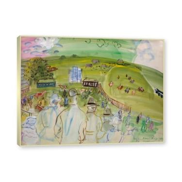 Imagem de NHLDZYH Moldura champanhe. Folhas impressionistas, (sem título 58) de Raoul Dufy, reprodução de quadros, quadros de pinturas famosas, imagem murais quartos. 60x80cm