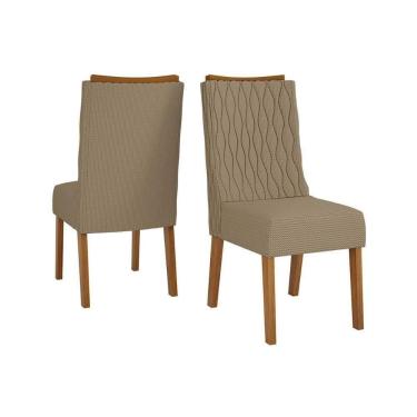 Imagem de Kit 2 Cadeiras De Cozinha Jade 2 Un Freijo-linho Bege - Dj Móveis