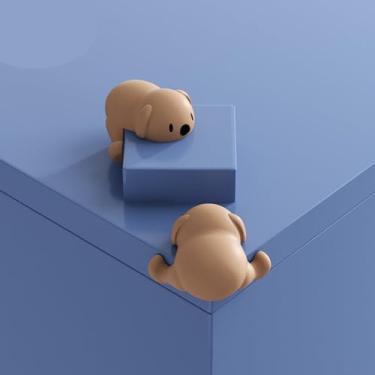 Imagem de Generic Protetor de Canto de Cachorro de Desenho Animado, Pára-choque de Borda à Prova de bebê de Silicone para Móveis de Mesa, Protetor de Canto Macio e Flexível Com Recursos (BROWN)