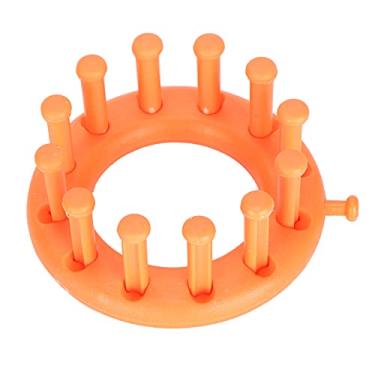 Imagem de ZJchao Acessórios de tricô para Tear, Máquina de tricô Redonda, Agulha de Plástico, Kit de de crochê para Iniciantes Fabricante de Pompom para Fios Com Diâmetro de 9 Cm para Diferentes Espessuras de Fios,