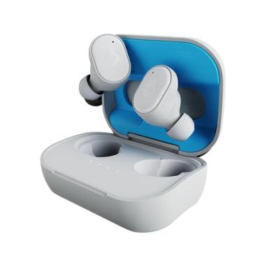 Imagem de Skullcandy Fones de ouvido intra-auriculares Grind, bateria de 40 horas, Skull-iQ, Alexa habilitada, microfone, funciona com iPhone Android e dispositivos Bluetooth - cinza claro/azul