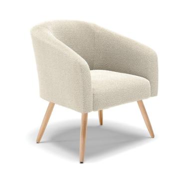 Imagem de Cadeira Sala De Jantar Pé Palito Natural Kit 2 Stella Bouclê D03 - D\'rossi Cor Bege