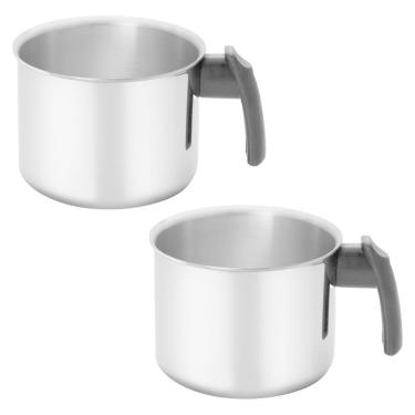 Imagem de 2 Canecão De Alumínio Fervedor Leiteira Leite Panela 1,6L