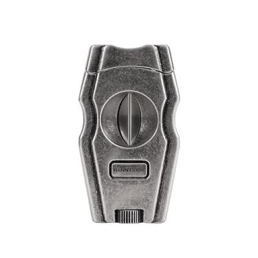 Imagem de Cortador de Charuto Hannicook Premium V-Cut com Perfurador Integrado – Aço Inox | Cores Dourado, Prateado e Preto | Caixa de Presente (Prata)