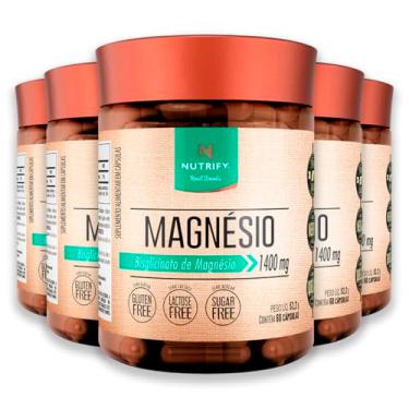 Imagem de Kit 5 Magnésio Nutrify 60 Cápsulas