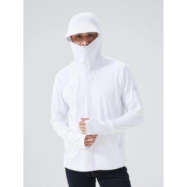 Imagem de Blusão Masculino Ultraleve com Capuz - Proteção UV UPF 50+ para Verão,