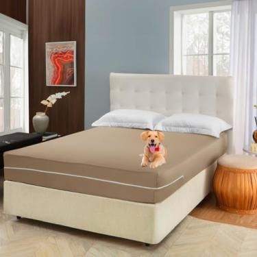 Imagem de Capa Protetora De Colchão Casal Malha Gel de 95 De Gramatura C/Zíper Medida 1,90cm x 1.40cm x 30cm