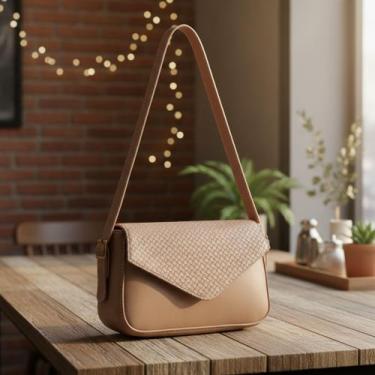 Imagem de Bolsa Flap Envelope Texturizada Ombro E Transversal - Urbano Bags, Nud