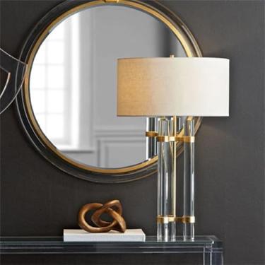 Imagem de Luminária de mesa moderna em cristal com LED, simples, criativa e luxuosa, para decoração de sala de estar e quarto (Estilo 8)