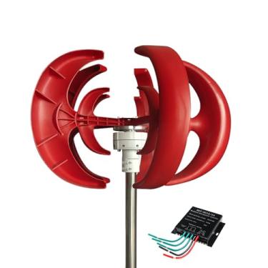 Imagem de HUIZHITENGDA Gerador de Turbina Eólica Vertical 10000W, Kit de Gerador de Turbina Eólica Silenciosa, 3 Pás, Motor de Máxima Potência para Casa Móvel ou Chalé,12v