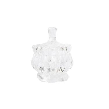 Imagem de Bomboniere de vidro incolor  com tampa detalhado  - QUERO PRESENTEAR