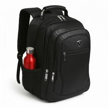 Imagem de Mochila Masculina Faculdade Impermeável Resistente Grande Alça de Aço 