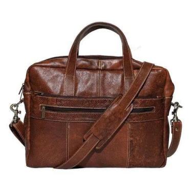 Imagem de Bolsa  Social Executiva Pasta Masculina Mala Em Couro Porta Notebook -