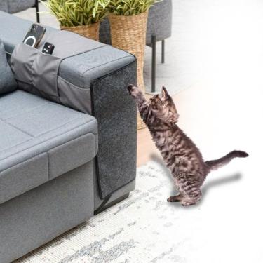 Imagem de Protetor De Sofá E Arranhador Para Gatos Com Suporte - (par), Arranhad